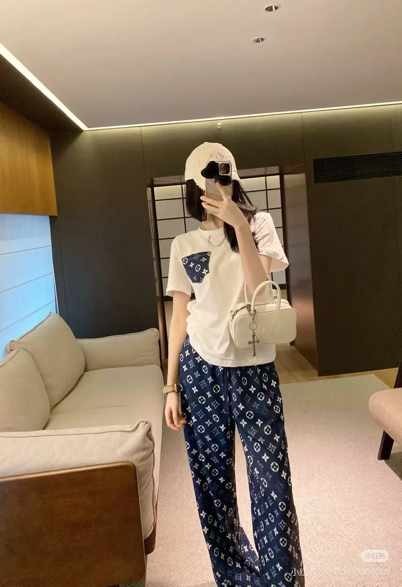 Louis Vuitton/Louis Vuitton presbyopic pocket chain short sleeves